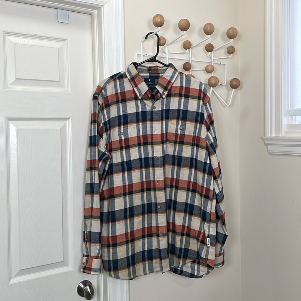 Ben Sherman - Casual Button Down Shirt- Red Black - XL